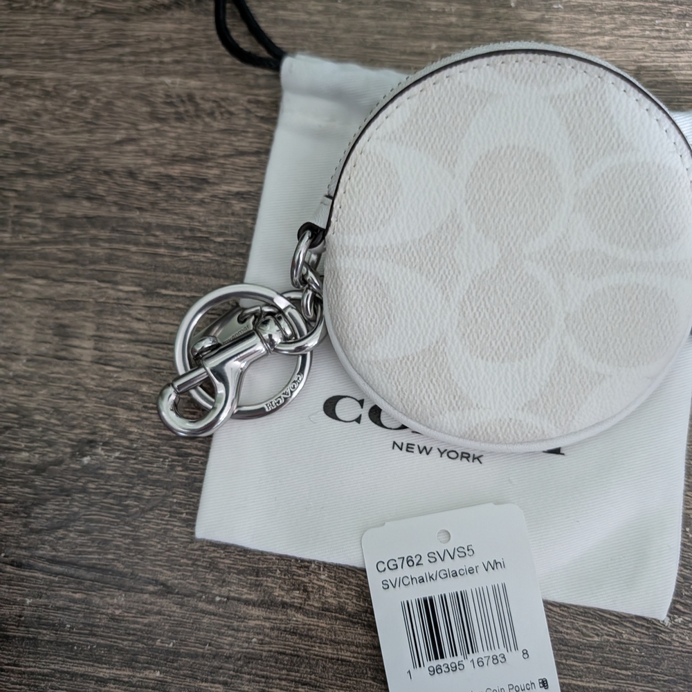 Coach Chalk White Circular Pouch - Picture 3 of 7